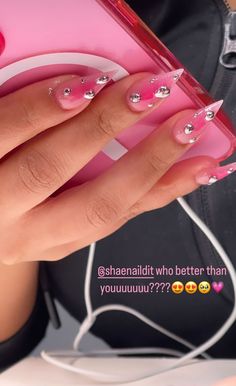 Cute Nails Stiletto, Gel Toe Nails, Cow Nails, Nails Stiletto, Punk Nails, Gel Nails Diy, Blush Nails