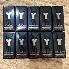 Totel 10 Pc Each 7.5 Ml Totel 75ml Brand New With Box Ysl Y L'elixir Parfum Concentre Mini Splash 0.25 / .25oz / 7.5ml Ysl Y, Splash Color, Men's Grooming, Yves Saint Laurent, Saint Laurent, Color Blue, Man Shop, Brand New, 10 Things