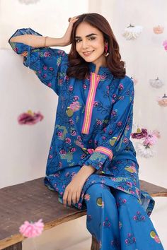 Unstitched Casual Cotton Lawn Suit, Blue Cotton Set With Graphic Print, Blue Cotton Sets With Graphic Print, Eid Long Sleeve Cotton Digital Prints, Summer Cotton Lawn Suit With Printed Motifs, Fitted Cotton Lawn Suit Casual Style, Fitted Cotton Lawn Suit, Casual Style, Fitted Cotton Casual Lawn Suit, Casual Cotton Sets With Printed Motifs