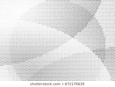 a black and white dotted background with halftone dots in the shape of a man's head