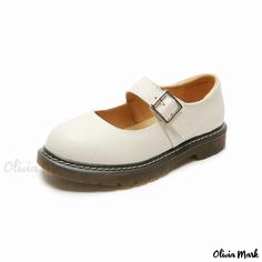 Olivia Mark - Adorable Slip-On Mary Janes for Relaxation Style Mary Jane Shoes, New Preppy, Mary Jane Shoes Flat, Rough Heels, Cute Flats, Mary Jane Heels, Mary Jane Flats, Leather Mary Janes, Jane Shoes