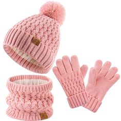 PRICES MAY VARY. Product Material:Plush lined hat scarf gloves set combination, the inner layer of soft plush more close to the skin, the outer layer is made of high-grade knitted fabric soft and comfortable, there is a certain degree of elasticity, does not deform and does not shrink, look forward to trying. Product Characteristics:You can let little boys and girls play outdoors with their dear friends in the cold winter,increase fashion while ensuring warmth ,and let the lovely children have a Hat Scarf Gloves Set, Winter Beanie Hat, Outdoor Activities For Kids, Winter Hats Beanie, Hat Scarf, Girls Play, Winter Beanie, Knitting Girls, Pom Pom Hat