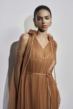 Pleated Fashion, Mean Blvd, Green Sage, Chiffon Midi Dress, Purple Light, Brown Shades, Chiffon Material, Brown Fashion, Moss Green