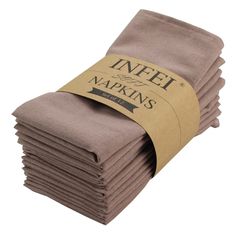 a stack of folded napkins sitting on top of each other