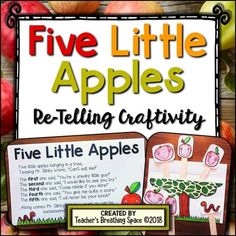 five little apples re - telling craftivity activities