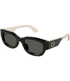 From Gucci&#x2C; these sunglasses feature:Acetate frameRound shapeSolid lensRx ableNon-polarizedApprox. 54mm lens- 20mm bridge- 145mm templeImported. Gucci Women, Eyewear Womens, Dillard's, Eyewear Sunglasses, Luxury Branding, Sunglasses Accessories, Round Sunglasses, Sunglasses Women, Bridge