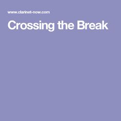 the words crossing the break on a purple background