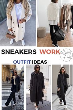 Work outfits with sneakers are quite a challenge. They must be cute outfits, but also professional and put-together. Here are some rules on how to wear sneakers outfits. Sneaker style has never been so trendy. Athleisure shoes and Athflow style is here to stay, for office and work from home.