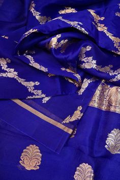 BWP-10241514 Kora Organza Sarees, Blue Color Combinations, Color Techniques, Zari Work, Organza Saree, Pattern Fabric, Banarasi Sarees, Indigo Blue, Saree Collection