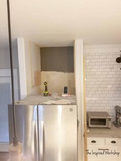 the kitchen is being remodeled with new appliances