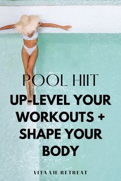 Up-level your pool workouts with Pool HIIT. No matter your fitness level, get a full body workout in the water that will challenge your fitness and shape your body. Easily modifiable, these water workouts are fun, creative, and can be done anytime of year. Click through to read more. Chest Fly Workout, Pool Workouts, Water Workouts, How To Swim, Indoor Pools, Chest Fly, Pool Workout, Interval Workout, Water Exercises