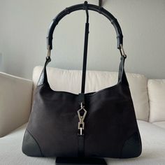 Reposhing This Item I Purchased From @Annettecelin. It’s Nice But I Didn’t Approve This Purchase My Daughter Made On My Account. Questions? Leave A Comment Below! Gucci Jackie Bag Vintage, Vintage Gucci Jackie, Bags Vintage, Bag Vintage, Gucci Black, My Account, Black Canvas, Canvas Leather, Gucci Jackie Bag