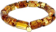 Amber Bracelet, Tube Beads, Independent Designers Fashion, Amber, Fashion Design