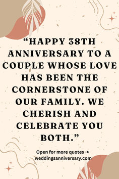 an image of a quote on anniversary with the words happy 35th anniversary to a couple whose love has been