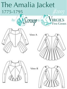 Scroop Patterns - by The Dreamstress 18th Century Jacket, Stays Pattern, Petite Height, Clothes Making, Period Clothing, Pattern Hack, Century Clothing, Styling Inspiration, Fashion Sewing Pattern