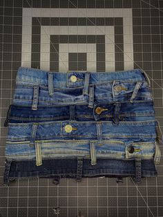 Custom Denim Belt Loop Skirt  * Can Be Mini/Mid*  Made To Order!! Please Message Me For Any Questions Or Concerns Before Ordering!! Custom Sizing & Adjustments Available Custom Denim Skirt, Diy Mini Skirt, Denim Corset Belt, Diy Denim Skirt, Denim Diy Clothes, Reworked Clothing, Reworked Denim, Denim Projects, Custom Jeans