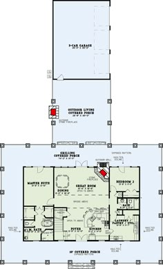 the floor plan for a house with two levels