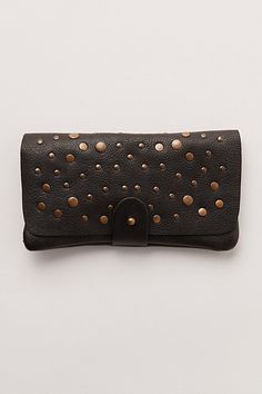 Designed to add a little something extra to a forever classic style, this so cool wallet is featured in a staple fold-over silhouette and luxe leather fabrication with defined stud detailing throughout and ample interior pockets for holding anything from credit cards to cash and everything in between. | Studded Pulito Wallet Bag by FP Collection at Free People in Black Studded Accessories, Best Wallet, Mini Wallet, Card Holder Wallet, Wallet Bag, Small Accessories, Slate Blue, Vintage Aesthetic, Black Fits