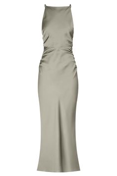 Luxe High Neck Ruched Midi Dress | Eucalyptus | Dresses | Shona Joy – Shona Joy International Azure Dress, High Neck Halter Dress, Prom Dress Inspo, High Neck Midi Dress, Simple Summer Outfits, Simple Prom Dress, Shona Joy, Halter Midi Dress, Ruched Midi Dress