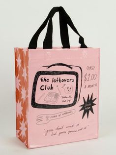 HANDY TOTE BAGS - The Leftovers Club - Mockingbird on Broad The Leftovers, Blue Q, Picnic Bag, Membership Card, Small Tote Bag, Lunch Tote, Perfect Tote Bag, Small Tote, Curated Gifts