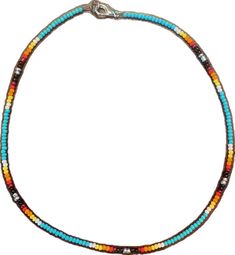 Southwestern Style Choker Necklace With Colorful Beads, Southwestern Style Colorful Bead Choker Necklace, Southwestern Beaded Choker For Festivals, Southwestern Festival Choker Necklace, Southwestern Choker With Colorful Round Beads, Southwestern Festival Choker With Round Beads, Southwestern Festival Choker With Colorful Beads, Southwestern Style Festival Choker Necklace, Southwestern Style Choker For Festivals