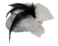 White Sequin Fascinator Fascinator, Wicked, Sequin, Christmas, White