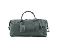 We are introducing our Green full-grain cow leather duffle bag, combining elegance, durability, and a feature-packed design for ultimate convenience. With dimensions of 54 cm in length, 27 cm in height, and 24 cm in width (fully extended), this bag offers a spacious interior perfect for travel or daily needs. Key Features: 1 Exterior Hideout: Perfect for quick-access items like your phone, passport, or keys. 1 Interior Vault: Keep your most important belongings secure and out of sight. 2 Organiz Green Leather Travel Bag With Luggage Sleeve, Green Leather Duffle Bag With Luggage Sleeve, Green Leather Weekender Bag For Travel, Green Leather Travel Weekender Bag, Green Leather Travel Bag, Rectangular Textured Leather Travel Bag For Business Trips, Business Travel Bag In Textured Leather, Business Trips Textured Leather Travel Bag, Leather Duffle Bag