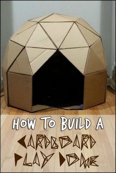 Cardboard Ideas For Kids, Cardboard Dome, Cardboard Houses For Kids, Cardboard Forts, Cardboard Ideas, Cardboard Play, Cardboard Crafts Kids, Cardboard Box Crafts, Cardboard Toys