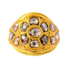 Traditional Ring, 22k Gold Ring, Gold Work, Domed Ring, 22k Gold, Statement Ring, Diamond Rings, Gold Ring, Statement Rings