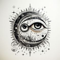 Moon Tattoo — Wear the Mystique Moon With Face Tattoo Designs, Full Moon Face Tattoo, Moon Dreamcatcher Drawing, Moon Mandala Tattoo Design, Trippy Moon Tattoo, All Tattoos, Moon Tattoo, Music Genres, Eps Vector