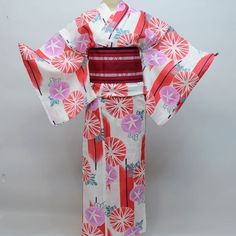 Yukata; This Japanese cotton kimono yukata features wave on a white background. Wear this beautiful robe on summer day or hang it as a display to admire daily. Item: Yukata Cotton Kimono / Obi belt is not included. No.ktm206 Size: US  M-L   /  Length  64.9 inch (165cm) , Width 26.7 inch (68cm). If you are 155cm - 167cm tall, This yukata would fit well, Condition: NEW. Please check the photos. Need a Obi Sash? Find it here: https://www.etsy.com/shop/KimonoFujiyamarock?ref=seller-platform-mcnav&se Traditional White Kimono For Summer, Traditional White Summer Kimono, White Kimono For Tea Ceremony In Spring, White Kimono For Spring Tea Ceremony, Traditional White Kimono For The Beach, Cotton House, Obi Belt, Cotton Kimono, Japanese Cotton