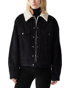 in stock Black Jacket Women, Sherpa Trucker Jacket, Carhartt Jackets, Tall Jeans, Levis Women, Denim Jackets, Trucker Jacket, Shearling Jacket, Women's Coats & Jackets