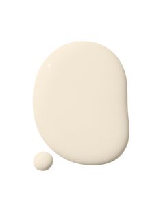 the white paint is next to an oval shape on a white background with two small round dots