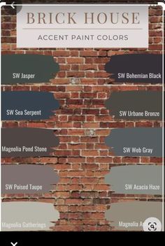 the brick house accent paint colors are available in several different styles and colors, including brown, blue, green, black, white