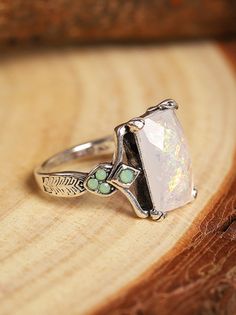 Antique Silver Rings, Vintage Silver Rings, Square Rings, Silver Band Ring, Jewelry Inspo, White Opal, Opal Jewelry, Pretty Jewellery, Opal Rings