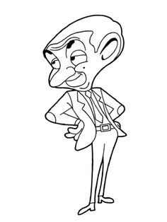 a cartoon character with an angry look on his face and hands in his pockets, while standing