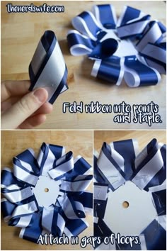 how to make a ribbon flower out of duct tape