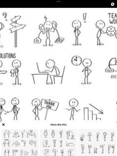 an image of stick figures on the app store's tablet screen, which is showing how to draw people in different ways