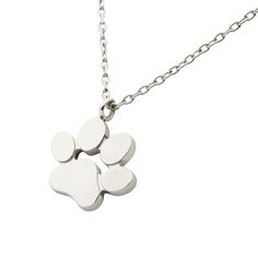 Clear Necklace, Paw Print Necklace, Peacock Pearl, Paw Print Charm, Paw Print, Chains Necklace, For Everyone, Pearl Necklace