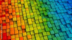 an abstract rainbow colored background with squares