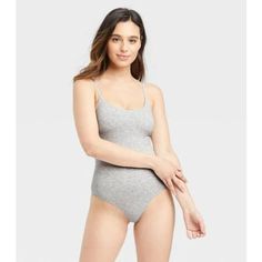 Auden Women's Cotton Seamless Bodysuit Heather Gray Size Xl The Cotton Seamless Bodysuit From Auden Is A Delightful And Functional Piece For Your Intimates Wardrobe. With A Simple Design, You Can Layer This Bodysuit Under A Chunky Cardigan Or Drapey Tee For A Classic, Clean-Cut Look, Or Wear It As An Added. Seamless Bodysuit Offers Coverage And Comfort For Any Look Solid Color With Opaque Design Wears Well On Its Own Cotton Blend With Spandex Makes For A Light, Stretchy Feel Adjustable Straps Fo Seamless Bodysuit, Bodysuit Tops, Square Neck Bodysuit, Chunky Cardigan, Bodysuit Lingerie, Short Sleeve Bodysuit, Lace Bodysuit, Womens Bodysuit, Long Sleeve Bodysuit