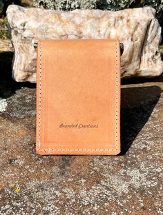 "This listing is for a beautiful handcrafted all leather money clip wallet. It features a top grain leather outer that has been laser engraved with a detailed German Shepherd design. The inside pockets and liner are made from a unique distressed tan eather. It has a card pocket on each end and money clip for cash in the center. It measures approximately 4\" x 2 7/8. These money clip wallets make great gifts and will last for years. Please feel free to message me about custom engraving designs on Leather Card Holder With Engraved Logo, Everyday Rectangular Card Holder With Engraved Logo, Custom Rectangular Trifold Wallet With Coin Pocket, Leather Wallet With Engraved Logo For Everyday Use, Leather Wallets With Engraved Logo For Everyday Use, Artisan Leather Rectangular Card Holder, Leather Trifold Wallet With Engraved Logo, Leather Trifold Wallet With Engraved Logo For Everyday Use, Leather Card Holder With Belt Clip For Gifts