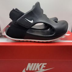 Nike Sunray Protect 3 Sandals Dh9465-001(New With Box) Sizes:5c-7c-9c Black Low-top Non-slip Sandals, Black Non-slip Low-top Sandals, Nike Non-slip Sport Sandals With Round Toe, Adjustable Black Sport Sandals With Rubber Sole, Black Adjustable Sport Sandals With Rubber Sole, Nike Non-slip Round Toe Sandals, Nike Black Non-slip Sport Sandals, Nike Sandals With Non-slip Round Toe, Black Non-slip Closed Toe Sport Sandals