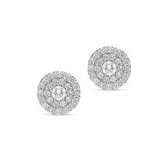 Classic and elegant, this diamond stud earrings elevate any attire. Created in 14K yellow gold, each earring features a 0.60 brilliant cut round diamond center stone bordered with a double frame of smaller accent diamonds. A jewelry box basic, these earrings captivate with diamonds and a polished shine. The post earrings secure comfortably with a protector squeeze backs.
0.60 carat
14K yellow gold
The earring design can be customized to suit your particular taste & budget Emerald Earrings Drop, Double Frame, Double Halo, Orange Sapphire, Round Stud Earrings, Diamond Stud Earrings, Tennis Bracelet Diamond, Diamond Stud, Diamond Design