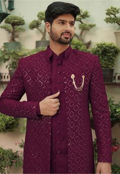 Formal Purple Salwar Kameez With Resham Embroidery, Formal Purple Sets With Dupatta, Formal Purple Sets With Zari Work, Traditional Purple Salwar Kameez For Formal Occasions, Formal Purple Kurta With Dabka Work, Formal Purple Salwar Kameez For Festive Occasions, Festive Purple Salwar Kameez For Formal Occasions, Burgundy Zari Work Sets For Diwali, Burgundy Traditional Wear With Resham Embroidery For Festive