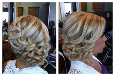 The side updo. SO PRETTY!!! Curled Hair With Braid, Prom Hair Updo, Homecoming Hairstyles, Great Hair