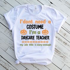 Halloween Daycare Teacher Shirt, Daycare Teacher T-shirt for Halloween, Daycare Teacher Halloween Tee, Daycare Teacher Gift, Pumpkin Shirt 🎃 This is a great personalized Halloween Daycare Teacher gift that will put a big smile on the recipient's face. Gift them, or yourself, an unforgettable memory now! 🎃 🎃 𝐒𝐈𝐙𝐈𝐍𝐆 𝗔𝗡𝗗 𝐂𝐎𝐋𝐎𝐑�𝐒  For detailed sizing information and color options, please see listing images. -B.C Only - It means that we have that color only for our Bella Canvas Tees. Weights For Women, Bella Canvas Tees, Halloween Tees, Unisex Shirts, Tee Design, Pocket Pouch, Mens Tank Tops, Unisex Sweatshirt, Bella Canvas