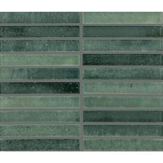 a close up view of a green glass tile wall with horizontal lines in the middle