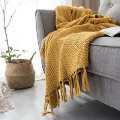 INSPIRA LIFESTYLES - Mustard Chevron Knit Throw - ACCENT THROW, BED THROW, BLANKET, DECORATIVE THROW, KNIT THROW, KNITTED BLANKET, SOFTGOODS, TASSEL THROW, THROW, THROW BLANKET, TRAVEL BLANKET, YARN THROW Mustard Yellow Blanket, Herringbone Throw Blanket, Air Conditioning Cover, Yellow Blanket, Nordic Sofa, Herringbone Throw, Knit Throw, Knit Throw Blanket, Yellow Knit