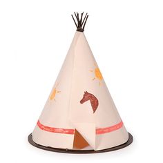 a party hat with horses on it